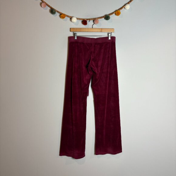 Y2K Juicy Couture burgundy velour track pants - Picture 5 of 5